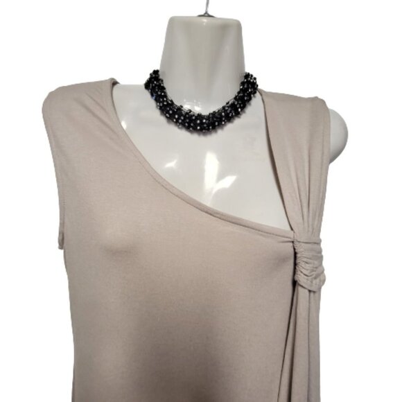 Tan Sleeveless Casual Top - Picture 4 of 9